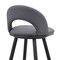 Armen Living Lottech Swivel Counter Stool in Black Metal and Gray Faux Leather 840254335332 - alternate 6
